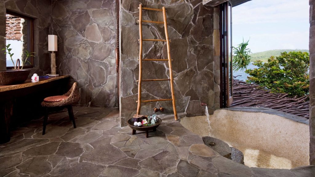 Superb rock-cut bathtub