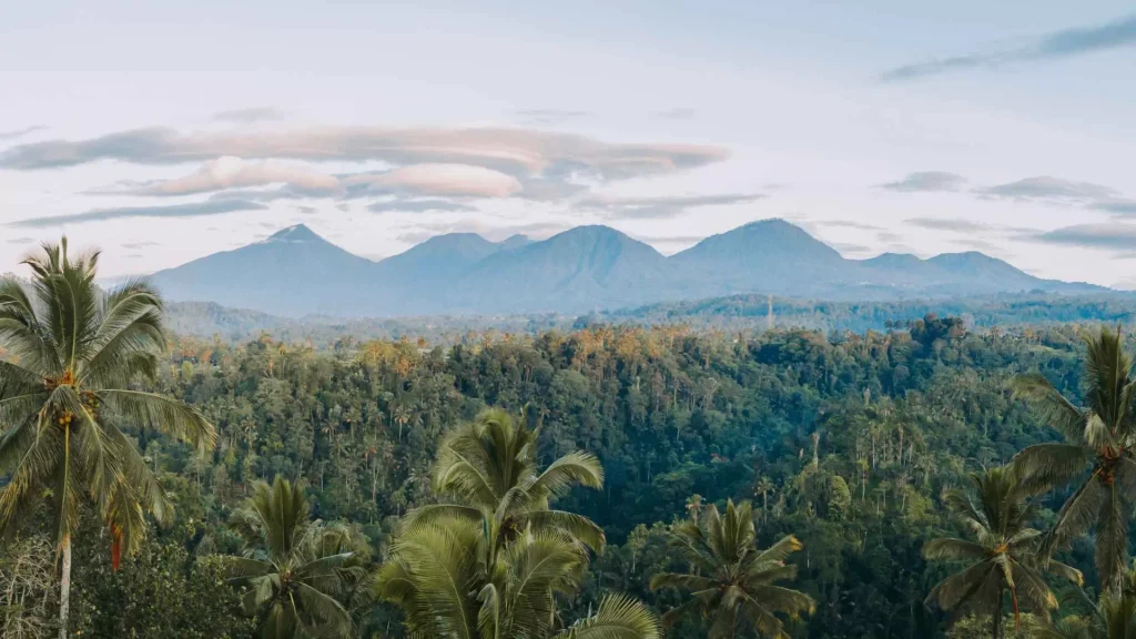 View of Bali's Seven Peaks, Banyan Tree Buahan