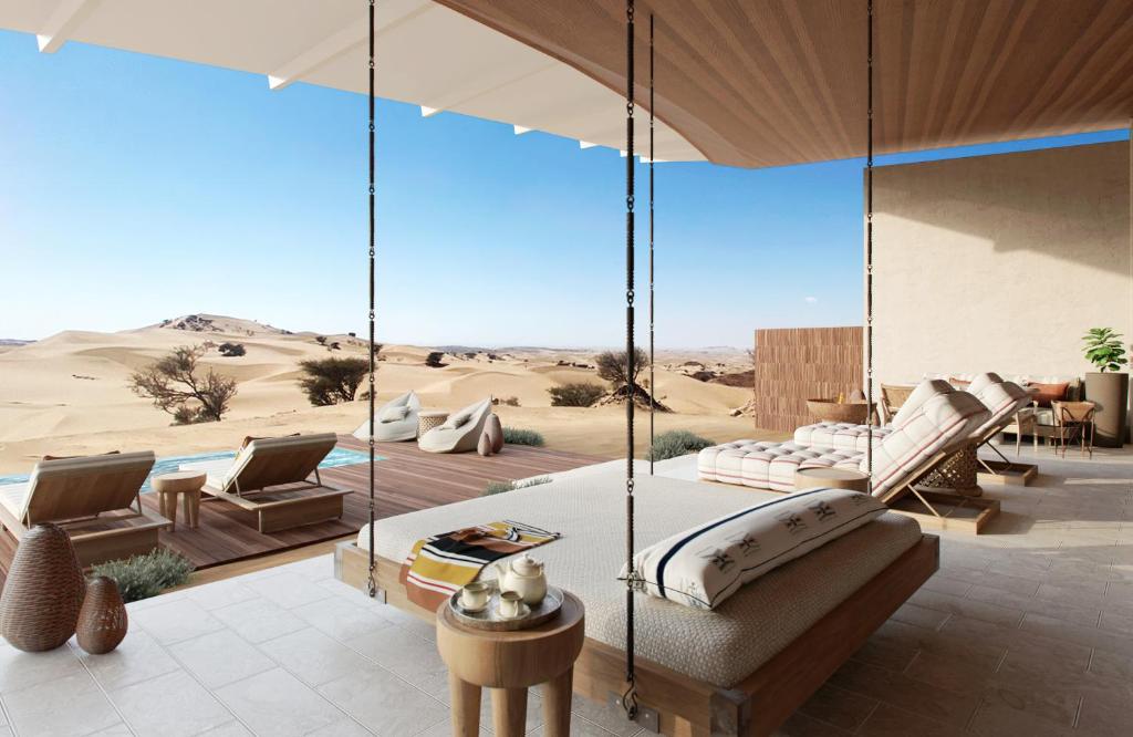 Magnificent terrace overlooking the desert  