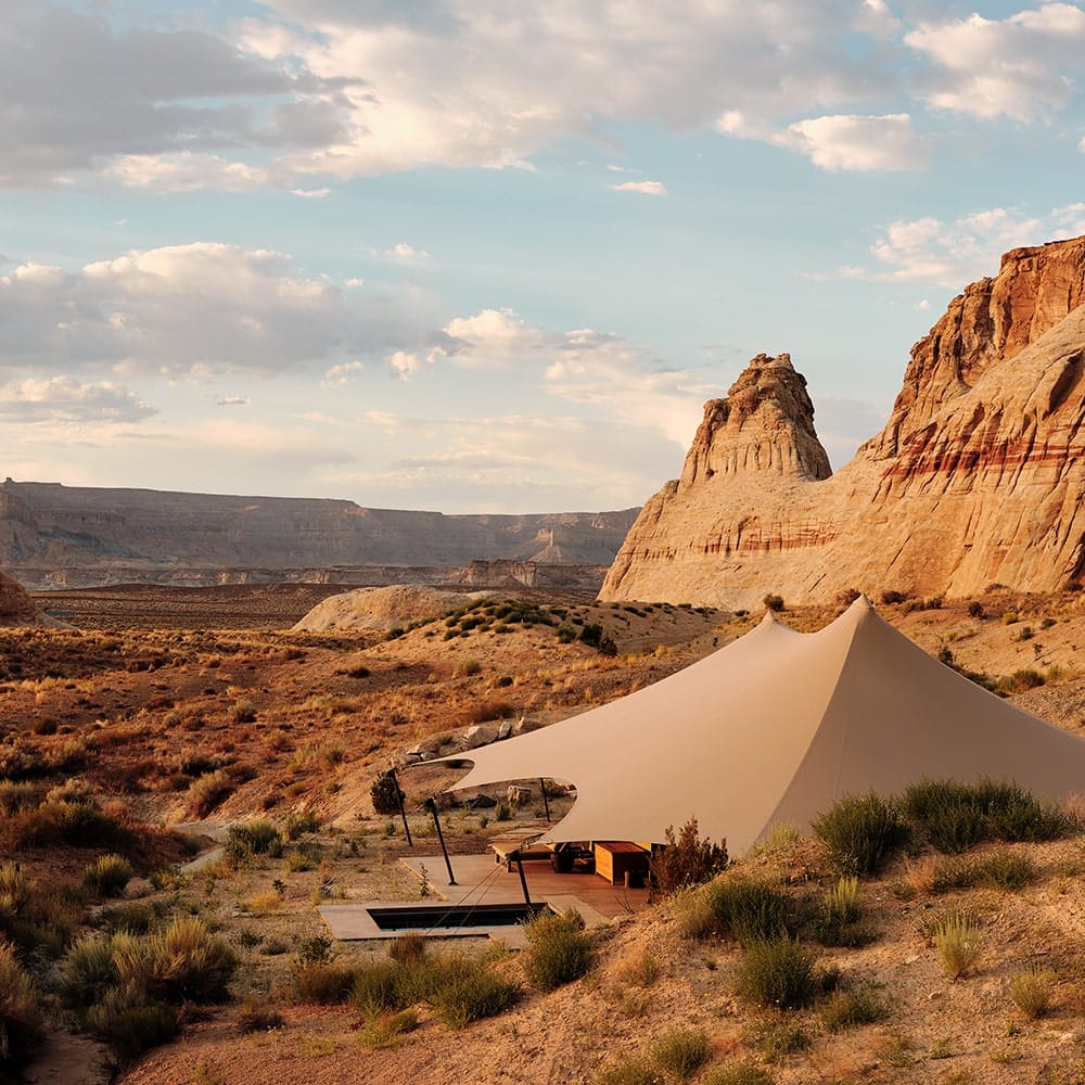 Pavilion in the middle of the desert