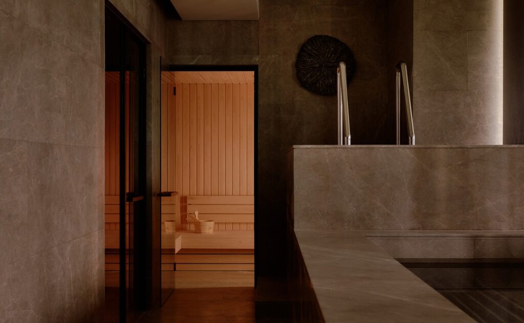 Sauna and swimming pool